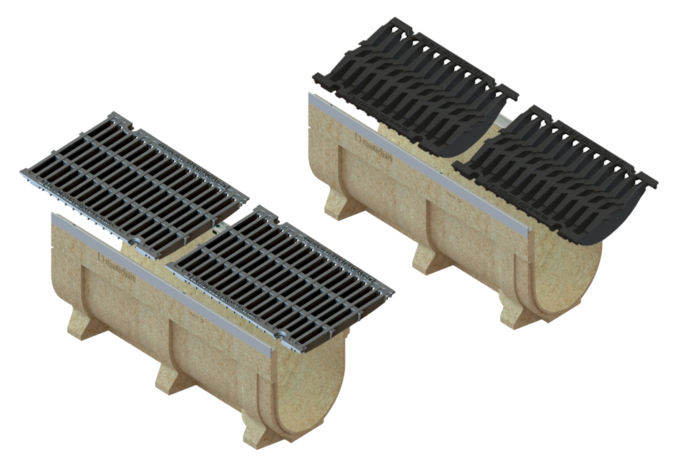 Лоток полимербетонный CompoMax Drive U DN300 h410